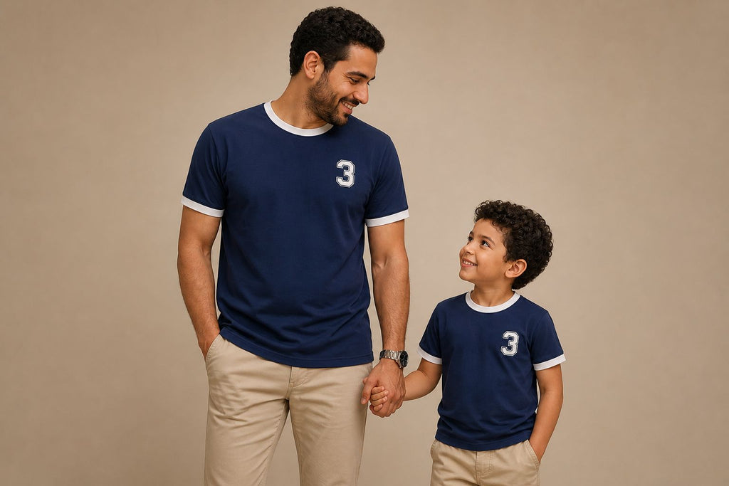 Dad & mini tee ( Navy Blue )