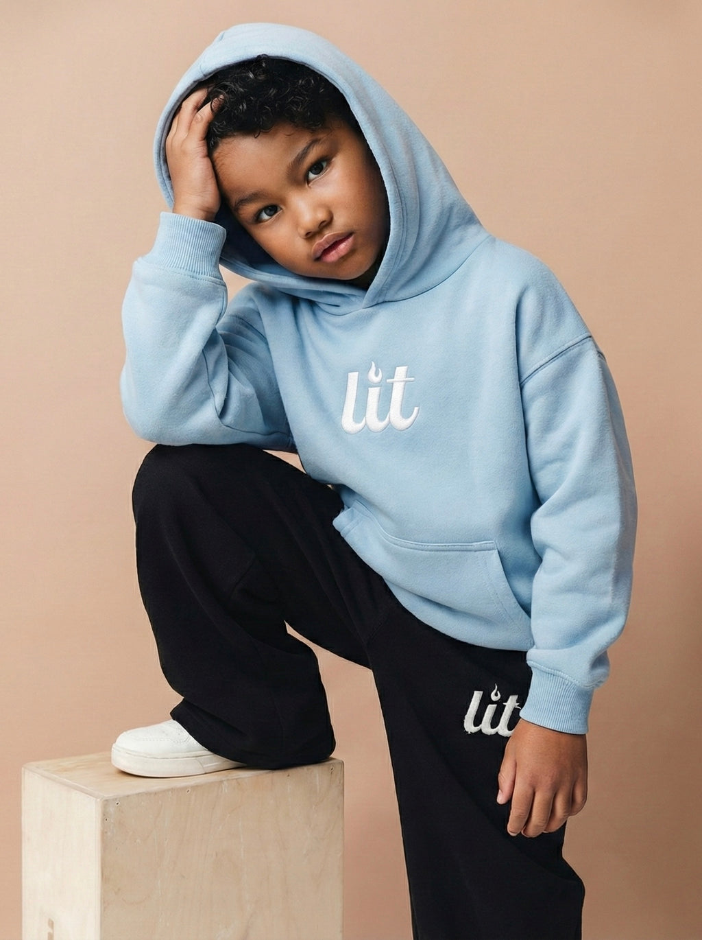 Baby Blue Boxy Hoodie